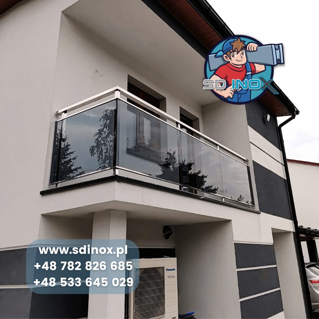 balustrada balkonowa sdinox